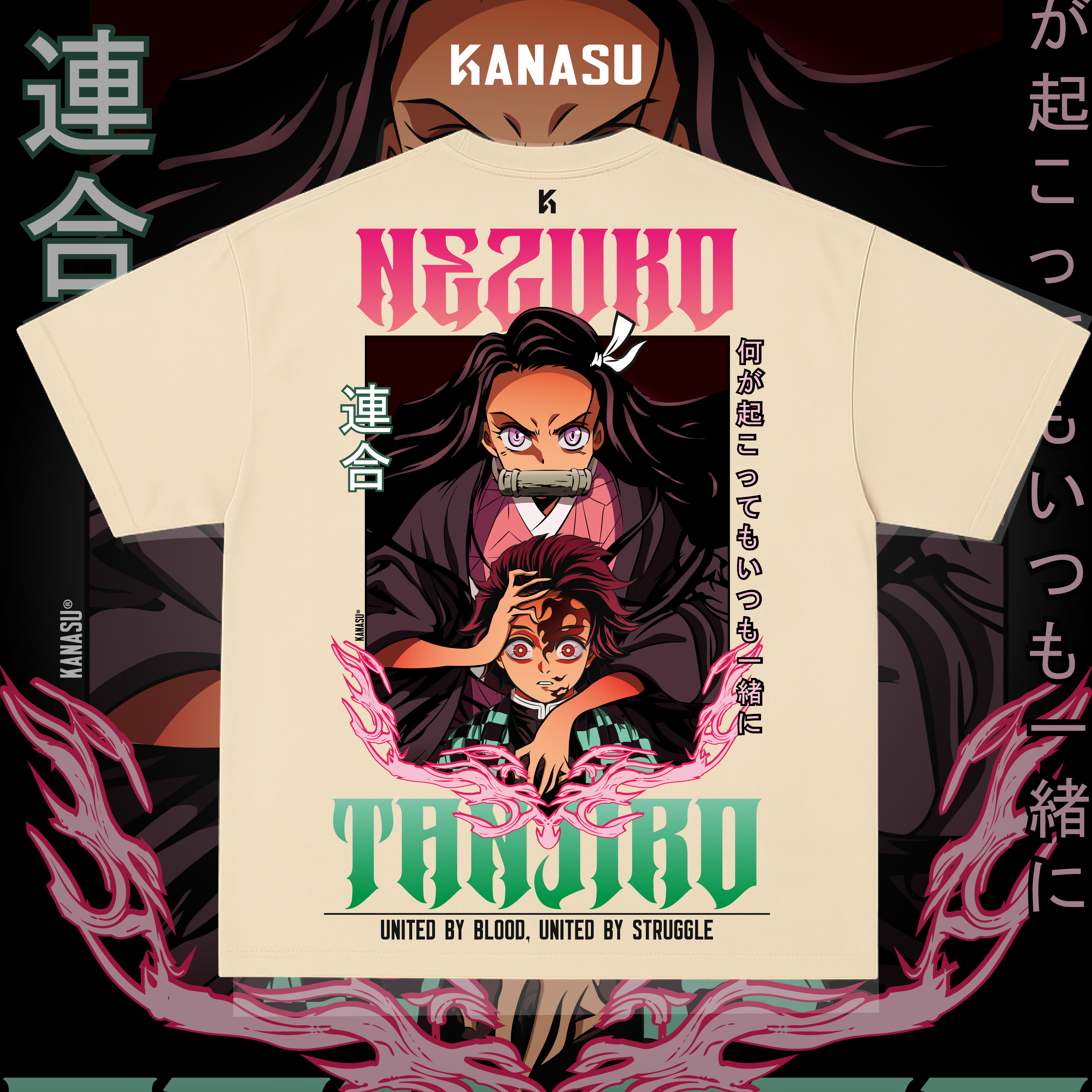Camiseta TANJIRO & NEZUKO // UNITED BY BLOOD | KIMETSU NO YAIBA
