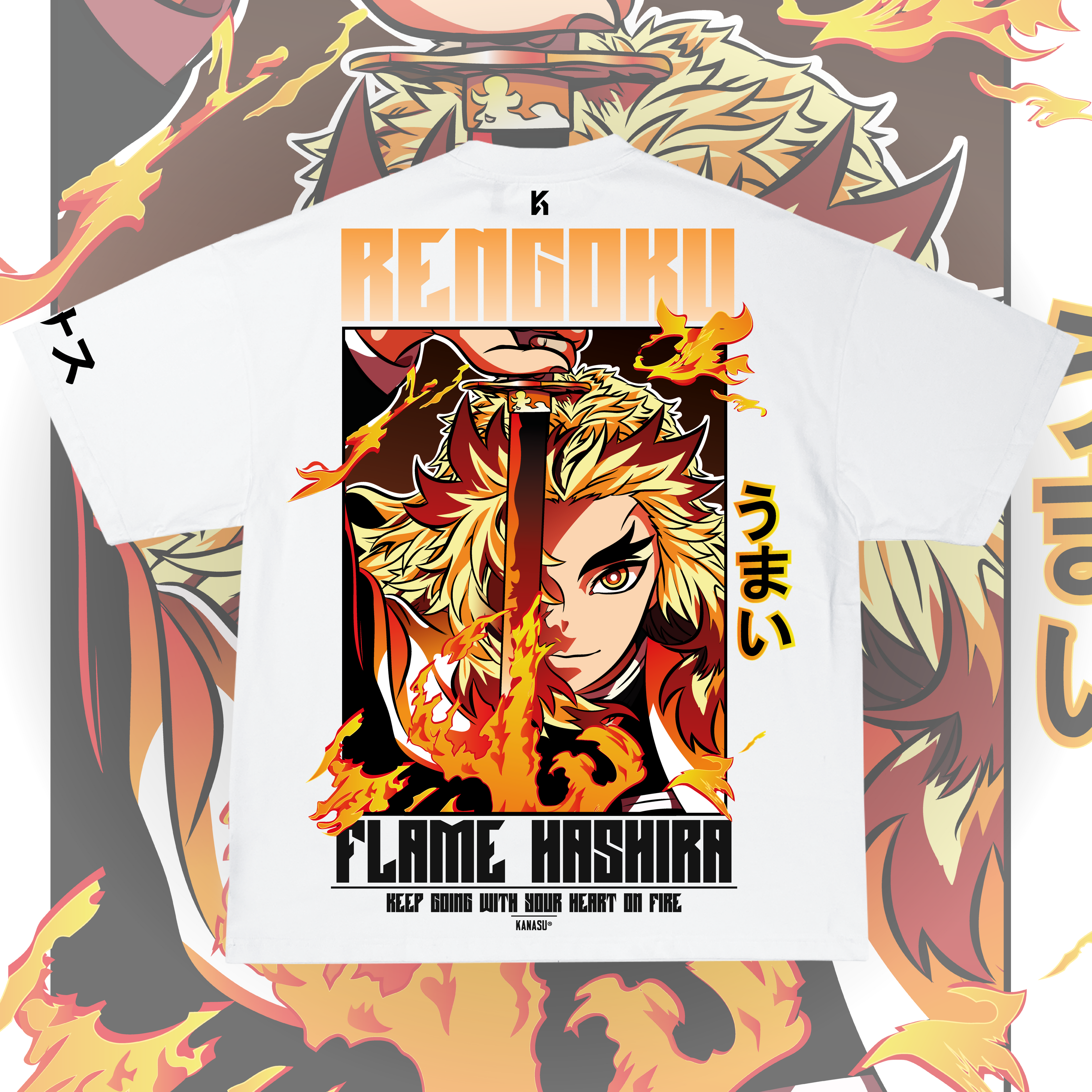 Camiseta RENGOKU // FLAME HASHIRA | KIMETSU NO YAIBA