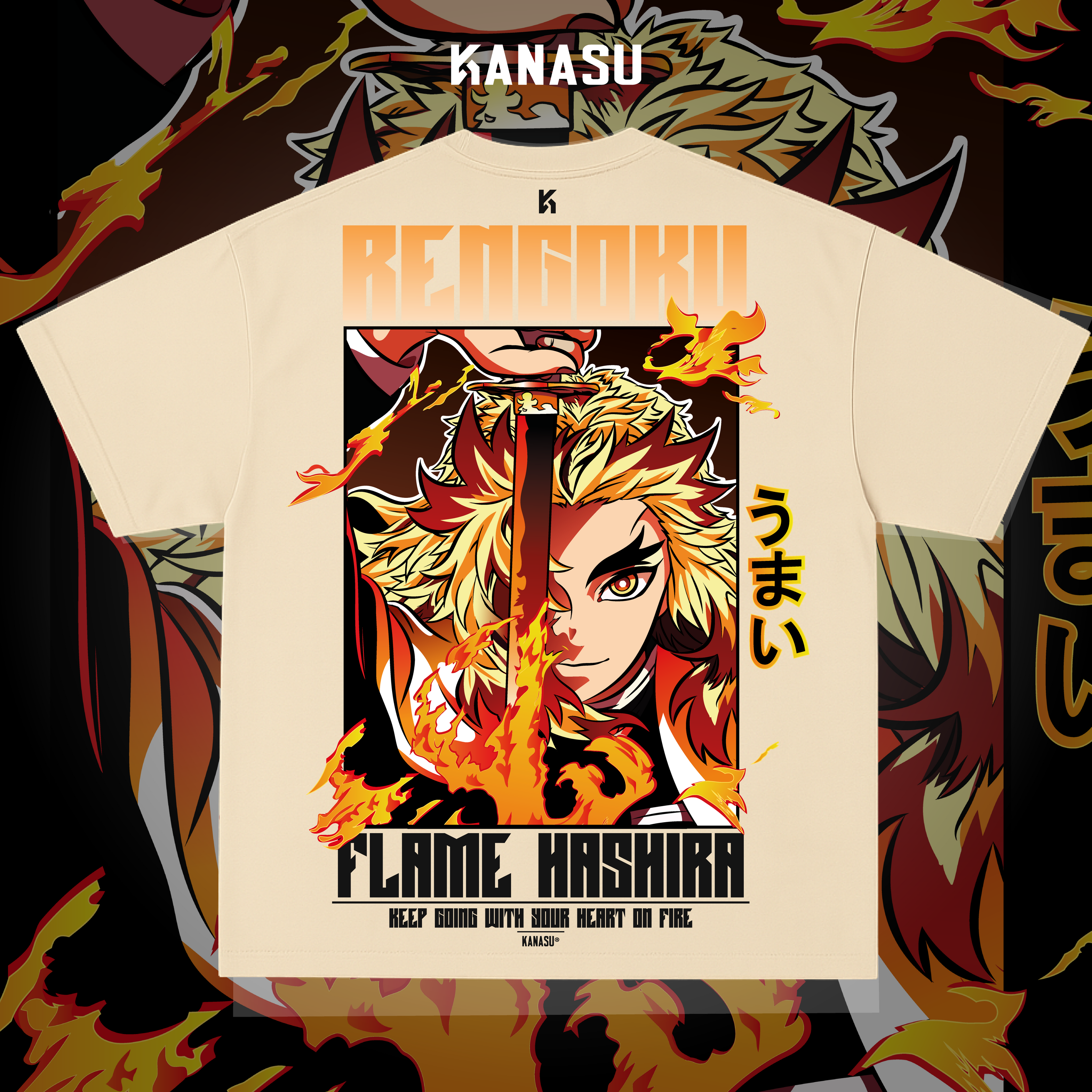 Camiseta RENGOKU // FLAME HASHIRA | KIMETSU NO YAIBA