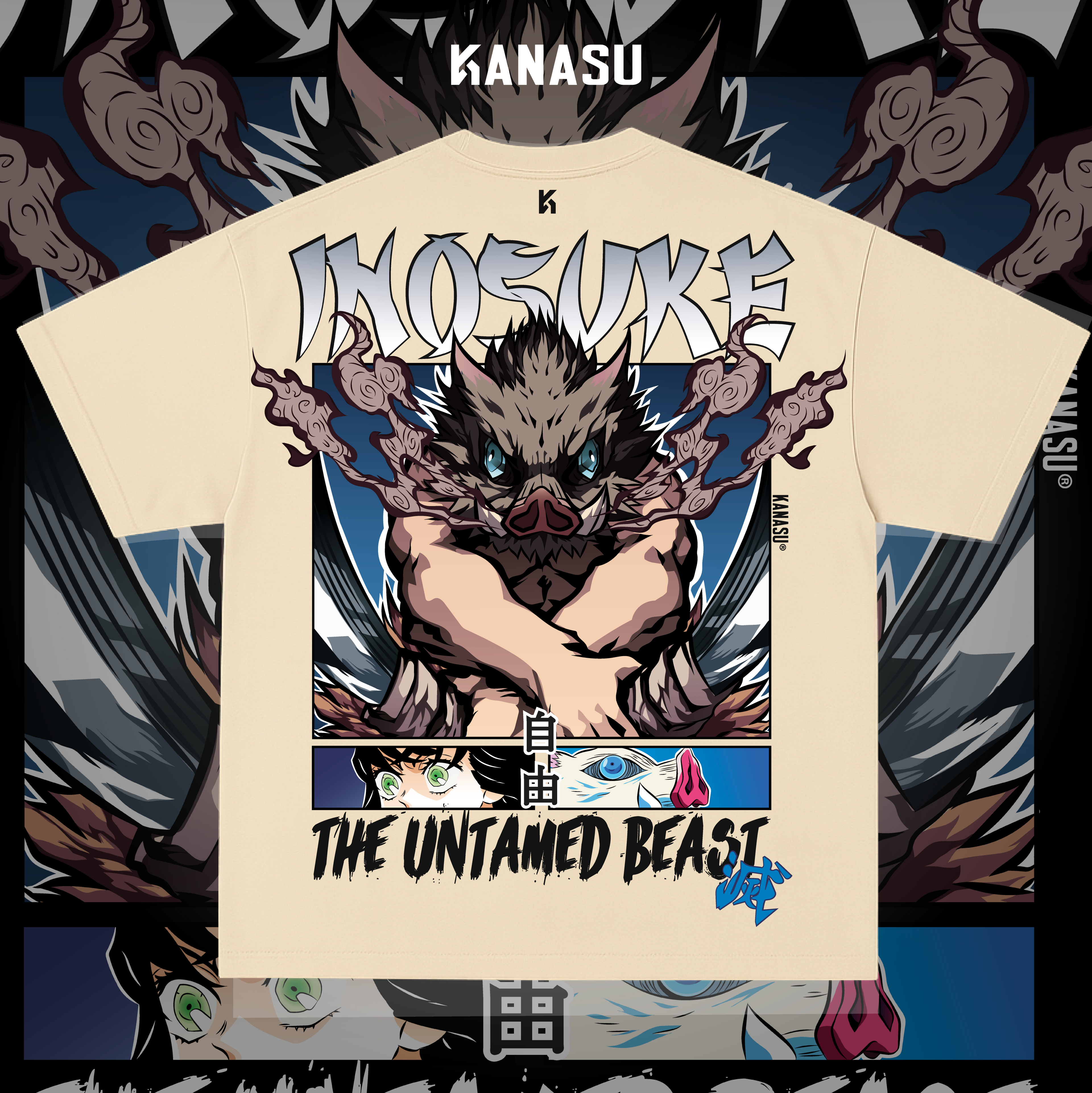 Camiseta INOSUKE // THE UNTAMED BEAST | KIMETSU NO YAIBA