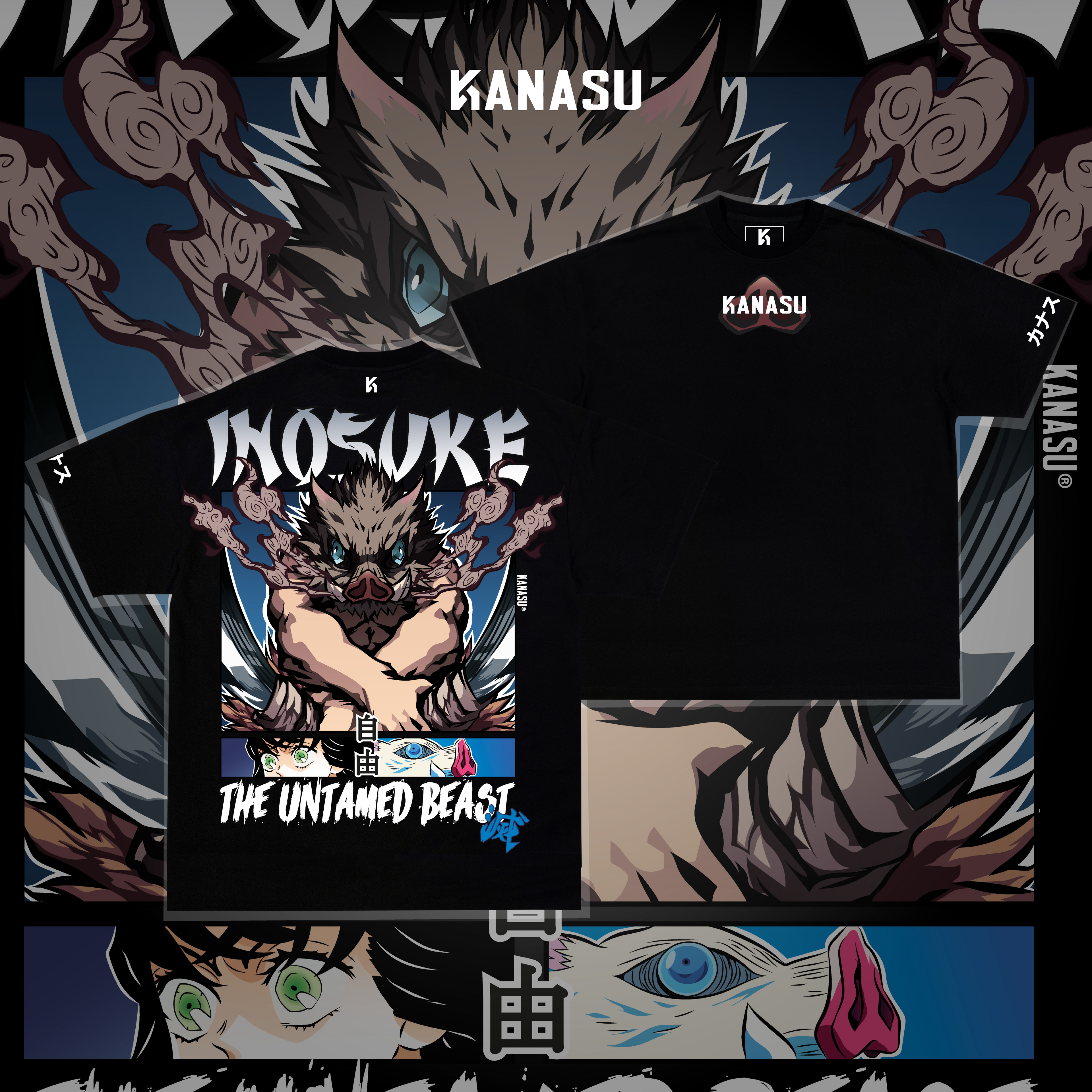 Camiseta INOSUKE // THE UNTAMED BEAST | KIMETSU NO YAIBA