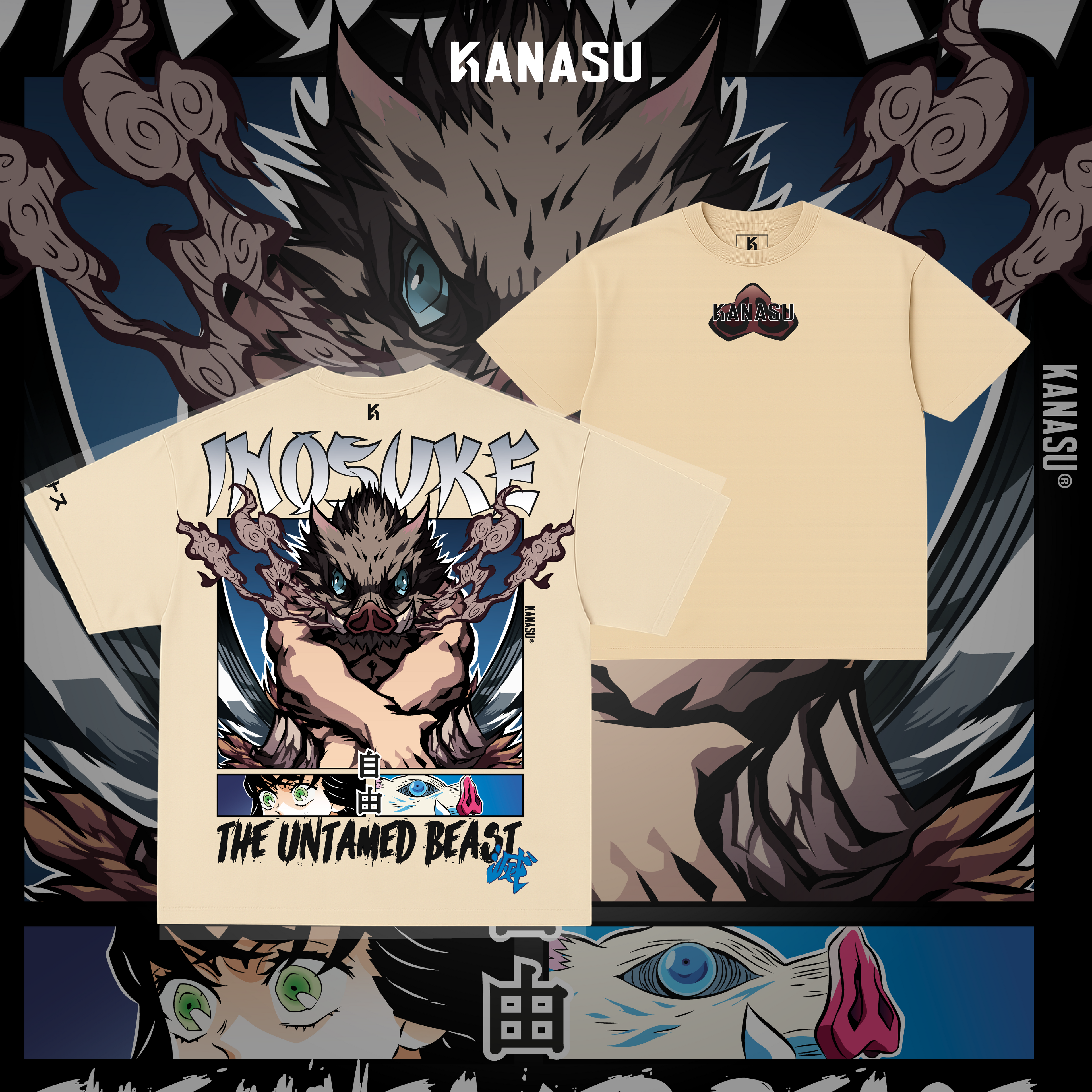 Camiseta INOSUKE // THE UNTAMED BEAST | KIMETSU NO YAIBA